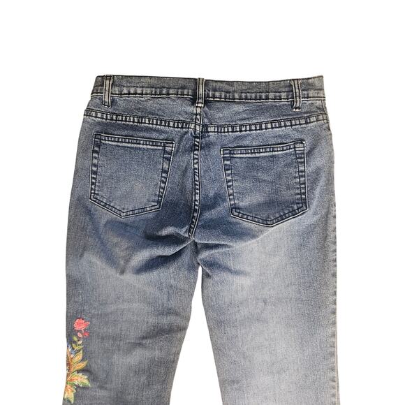 Vintage Willi Smith Paisley Jeans Embroidered Y2K Bootcut Sz 10 - Picture 8 of 8